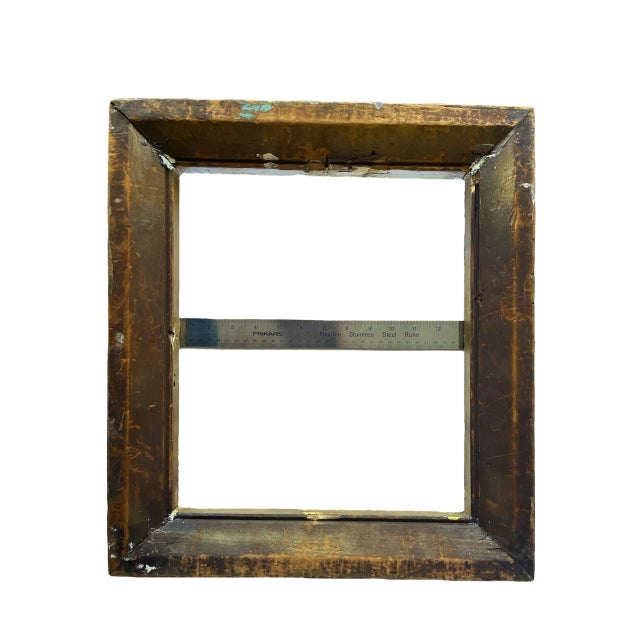 Antique Louis XVI Giltwood Frame With Shell & Garland Detailing, 19th Century For Sale - Image 9 of 12