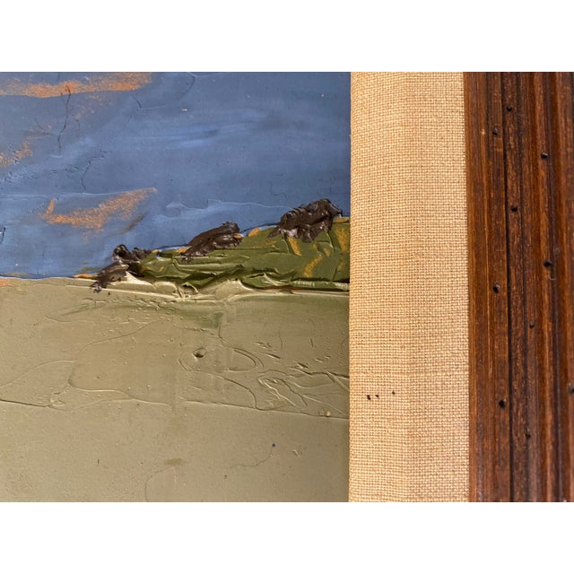 Abstract Seascape Palette Knife Painting Signed Baldwin For Sale In Tampa - Image 6 of 9