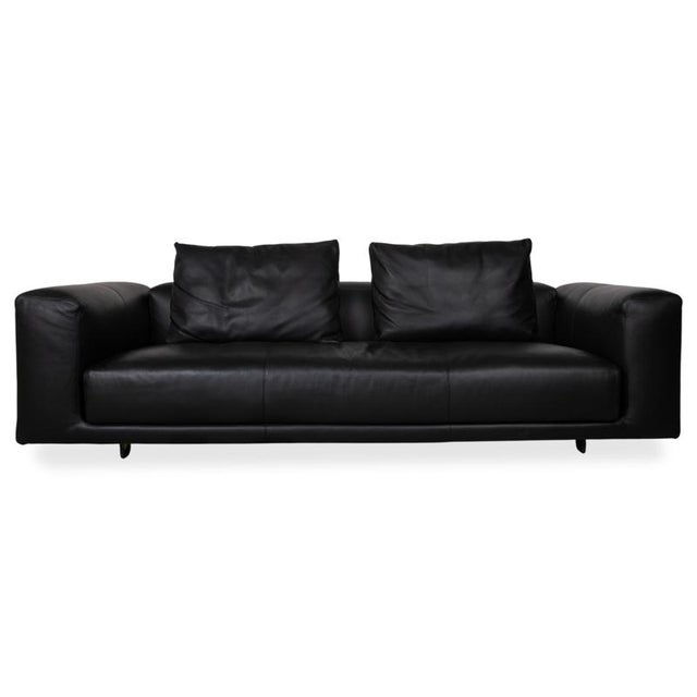 Moss Leather Three-Seater Sofa with Ottoman from COR, Set of 2 For Sale - Image 4 of 18