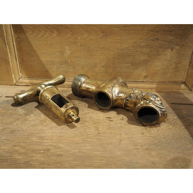 Bronze A Heavy Circa 1850 French Gilt Bronze Dolphin Form Fountain Spout For Sale - Image 8 of 12