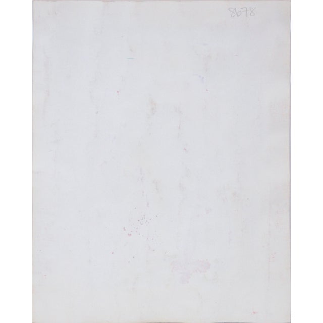 1980s Abstract Expressionist Composition in Acrylic and Pastel on Paper by Ricardo De Silva For Sale - Image 5 of 8