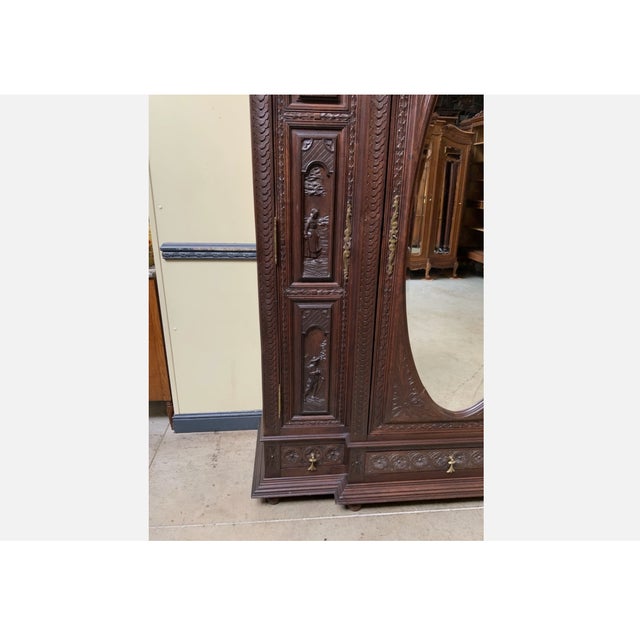 Antique Breton China Cabinet, 1880 For Sale - Image 4 of 13