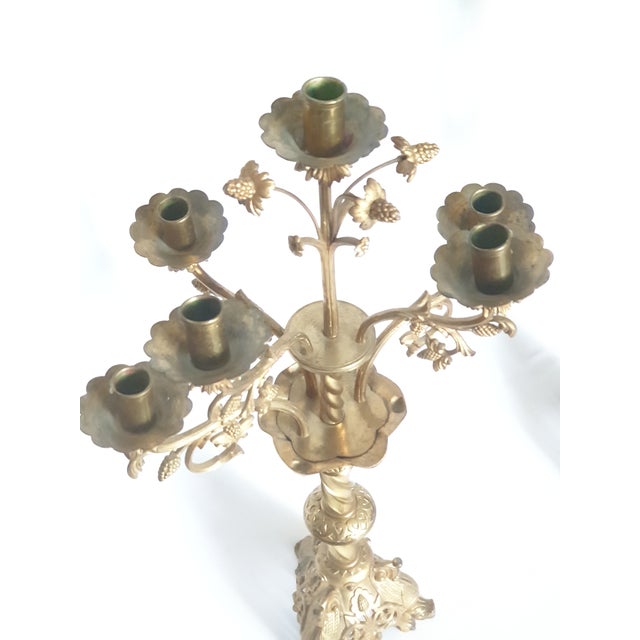 Antique Bronze Candelabra, 1800s, Set of 2 For Sale - Image 4 of 13