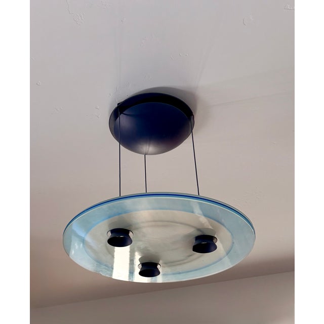 Contemporary 1980s Arteluce "Aurora" Pendant Light by King-Miranda (1980s) For Sale - Image 3 of 7