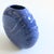 80s Postmodern Embossed Speckled Blue Vase For Sale - Image 4 of 7