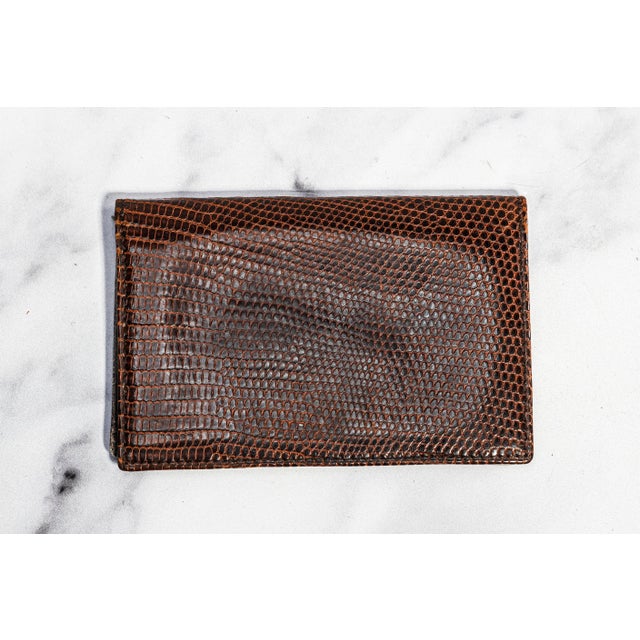 Contemporary Luxurious Vintage Brown Leather Barney's New York Men's Wallet Card Case For Sale - Image 3 of 9