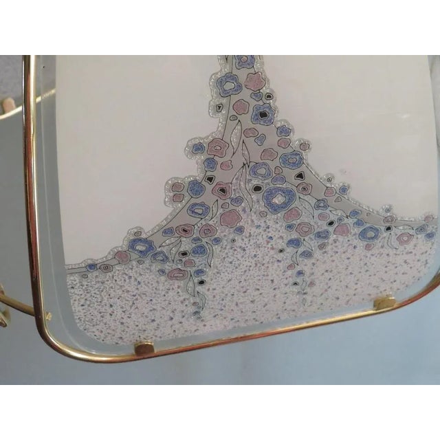 Pendant Light in Gilt Metal & Murano Glass Panels from Eglo Leuchten, Austria, 1970s For Sale - Image 4 of 11