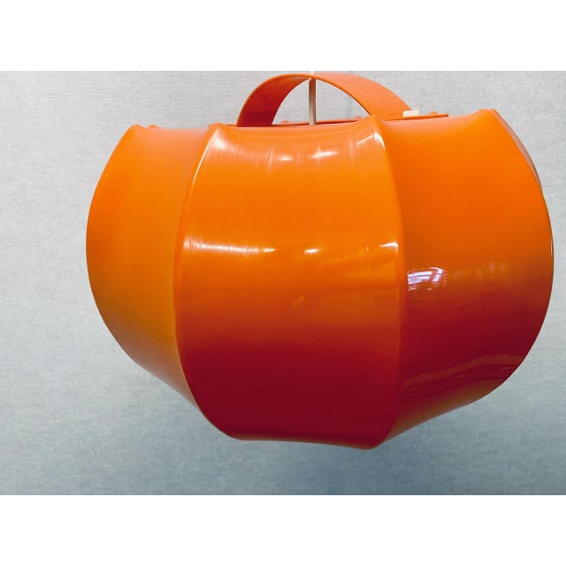 Hanging Lamp in Orange Plastic with a Marble Effect from Ilka-Plast, 1970s For Sale - Image 9 of 18