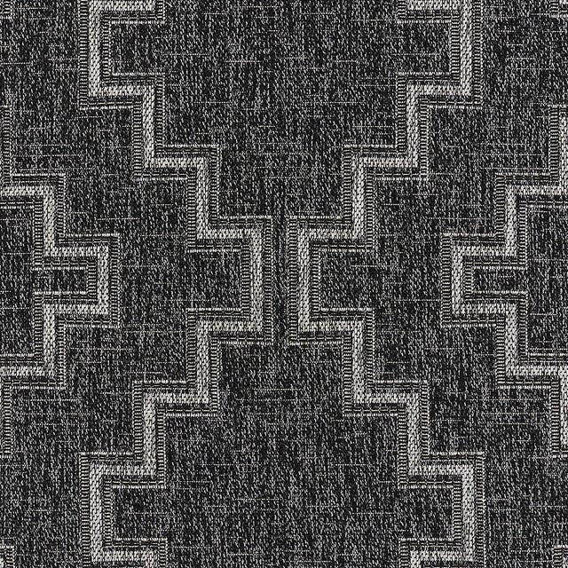 Momeni Contemporary Indoor/Outdoor Hampton Fog Rug in Black, 5'3" x 7' For Sale - Image 9 of 10