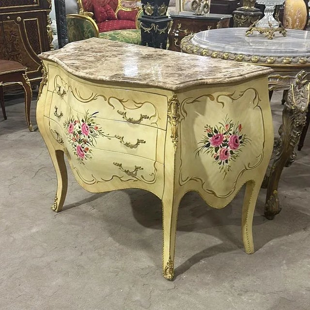 French White Marble Commode Furniture | Chairish