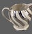 Mid 20th Century Vintage Sadler England Silver & Cream Swirl Porcelain Milk Pitcher For Sale - Image 5 of 9