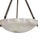 Metal 1930s French Art Deco Alabaster Pendant Light, White W/ Charcoal Grey Veining For Sale - Image 7 of 17