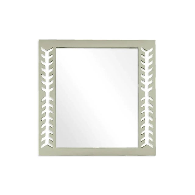 Contemporary Fleur Home Audubon Spruce Square Mirror in Mizzle, 30x30 For Sale - Image 3 of 3
