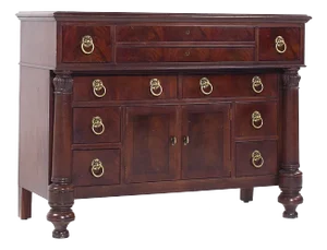 Henredon Flame Mahogany Commode 10 Drawer Chest Dresser