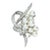 Mid 20th Century Pearl Cluster Brooch With Diamond-Encrusted Curved Bands For Sale