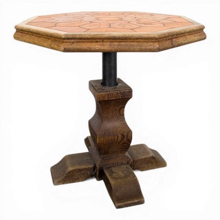 Modular Oak and Ceramic Table by Barois For Sale