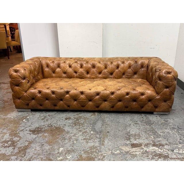 English English Traditional Chesterfield Sofa For Sale - Image 3 of 12