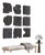 Bahati Black Wood Wall Decor Set/9 For Sale