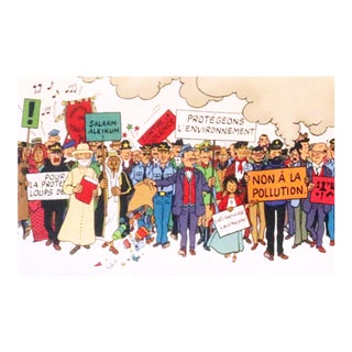 2013 Original Exhibition Poster, Le Monde De Tintin (Characters) Recto/Verso For Sale