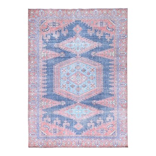 1960s Blue Vintage Oriental Rug For Sale