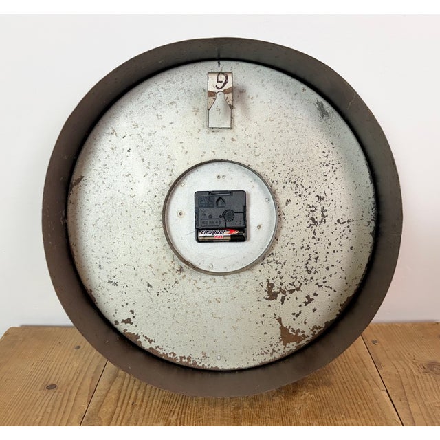 Industrial Black Factory Wall Clock from IBM, 1950s For Sale - Image 16 of 17