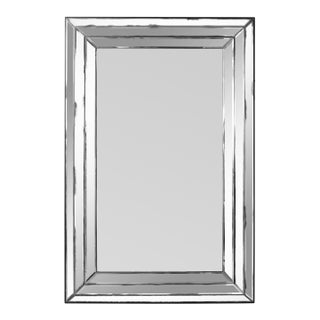 Art Deco Style Large Stepped Frame Mirror For Sale