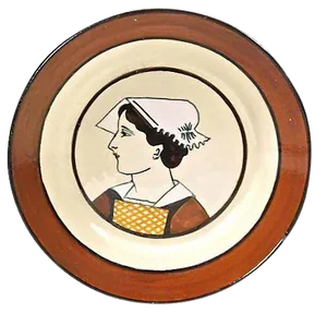 Antique French Quimper Maiden Plate