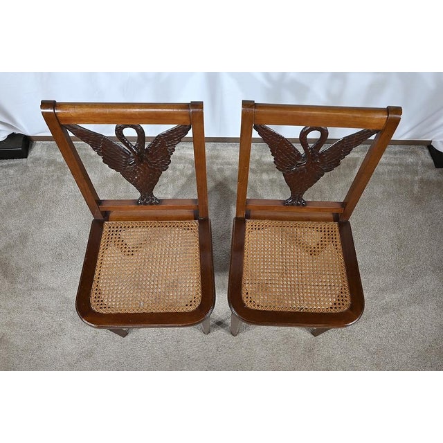 Wood Set of Antique Mahogany Chairs For Sale - Image 7 of 18