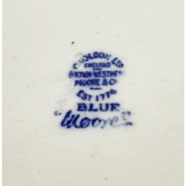 Ceramic Early 1900s Blue and White Bowls by Cauldon, 'Moore' Motif- Set of 4 For Sale - Image 7 of 7