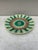 Large German Majolica Geometrical plate , circa 1900. 8.8 inches.