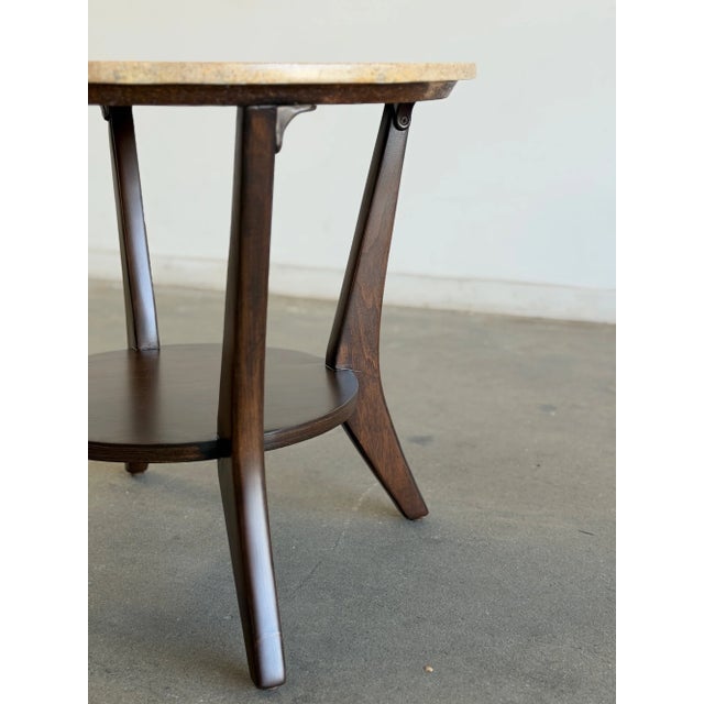 Mid-Century Modern 1960s Stone Top Side Table For Sale - Image 3 of 11
