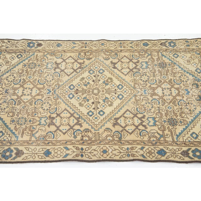 Vintage Persian Beige Wool Rug With Allover Design For Sale In New York - Image 6 of 8