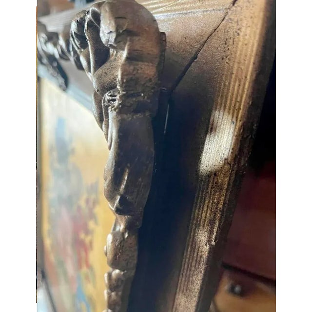 Gold Mid 20th Century Floral Still Life Oil Painting with Carved Wood Frame For Sale - Image 8 of 13