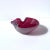 Stunning, unique Venetian glass hand blown vide poche catchall. Beautiful cranberry pink interior with opal exterior,...