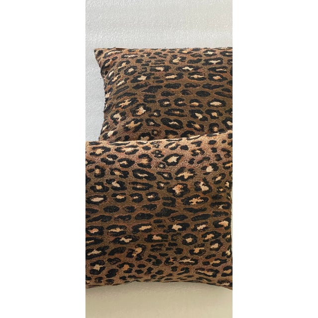 1960s Pair Brocade Animalia Safari Style Pillowd For Sale - Image 4 of 5