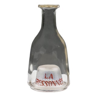 French Absinthe Glass Carafe from La Cressonnée For Sale