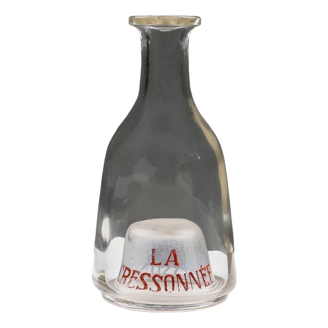 French Absinthe Glass Carafe from La Cressonnée For Sale