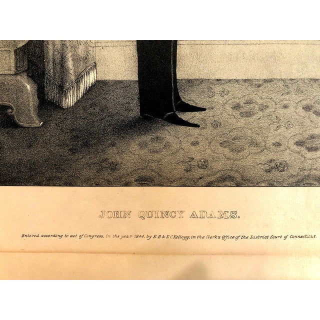 Printmaking Materials President John Quincy Adams, in a 1931 Facsimile Reissue of the 1844 Silhouette Lithograph, by William Henry Brown For Sale - Image 7 of 8