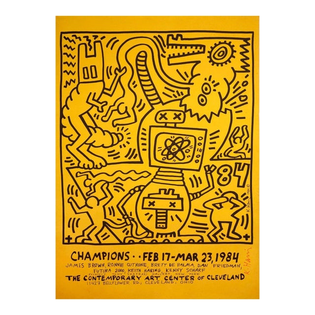 Keith Haring Signed Champions: Contemporary Art Center of Cleveland Lithographic For Sale