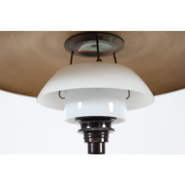 Mid-Century Modern Art Deco Patinated Brass and Copper PH 3½/2 Table Lamp by Poul Henningsen for Louis Poulsen, 1930s For Sale - Image 3 of 11