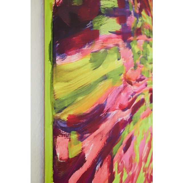 Contemporary Large Abstract Acrylic Painting by Simon For Sale - Image 3 of 12