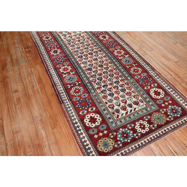 Tribal Antique Caucasian Talish 19th Century Runner For Sale - Image 16 of 18