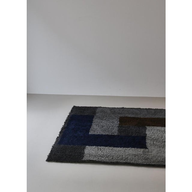 1960s Scandinavian Modern Handmade Rug bz Unika-Væv & Ross Littell, Denmark, 1960s For Sale - Image 5 of 12