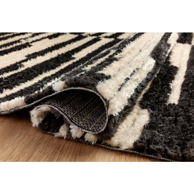 Contemporary Chris Loves Julia x Loloi Alice Rug Cream / Charcoal Graphic 6'-5" x 9'-2" Area Rug For Sale - Image 3 of 5