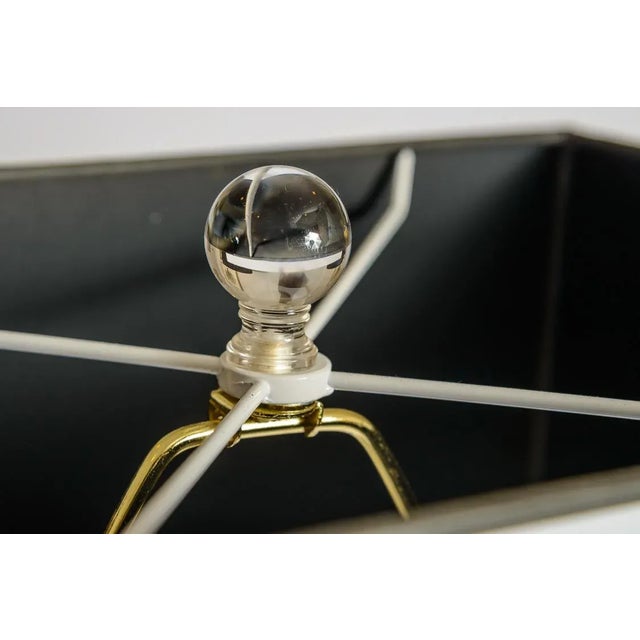 1970s Empire Style Obelisks Table Lamps in Bronze , A-Pair For Sale - Image 5 of 11