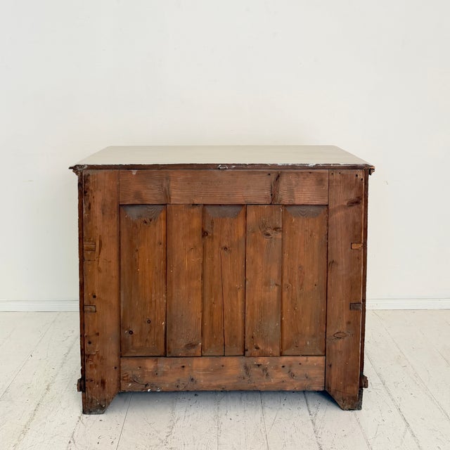 Antique German Painted Chest of Drawers with Doors, 1860 For Sale - Image 14 of 15
