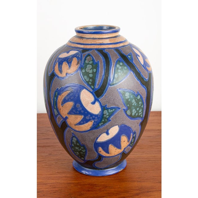 Art Nouveau Ceramic Vase from the Revernay Manufacture, 1910s, in Flawless conditions. Designed 1890 to 1919 This piece...