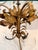 Hollywood Regency Gilded Metal and Glass Flower Base Side Table by Hans Kogl For Sale In San Francisco - Image 6 of 14