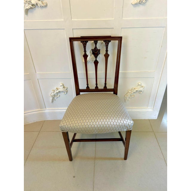 Wood Antique Victorian English Mahogany Dining Chairs, 1880, Set of 8 For Sale - Image 7 of 15