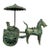 Chinese Bronze Horse & Chariot Sculpture With Verdigris Patina For Sale